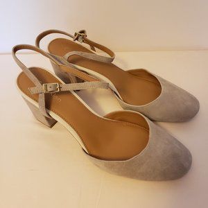 Calvin Klein Ciley Ankle Strap Suede Pump, 9.5